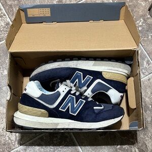 New Balance Navy and White Athletic Shoes